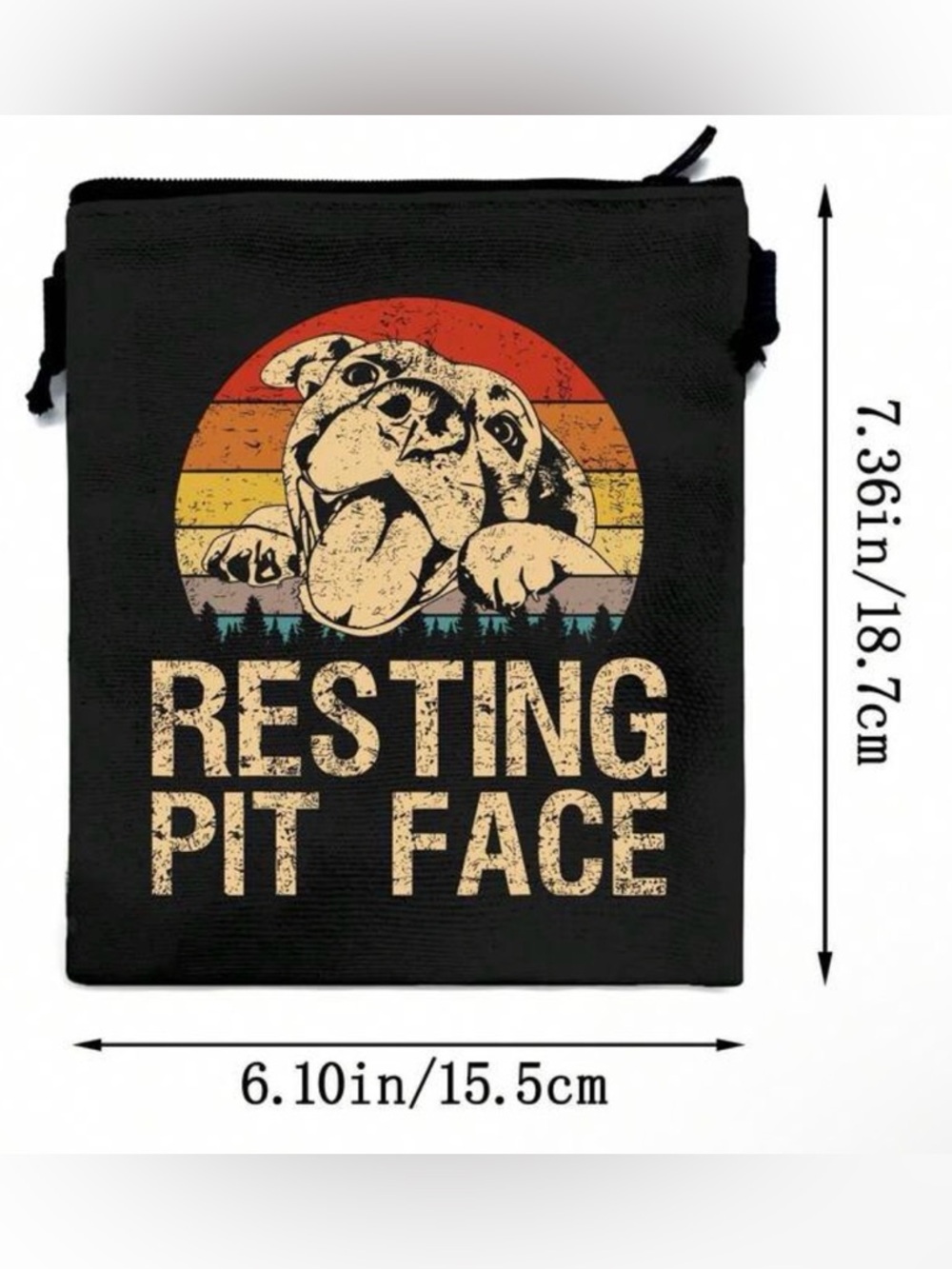 NWOT Resting Pit Face Crossbody Festival Bag - Picture 5 of 6